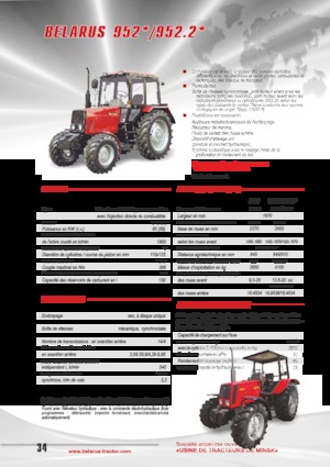 Tracteurs 4WD Belarus 952.2