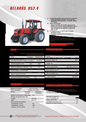 Tracteurs 4WD Belarus 952.4