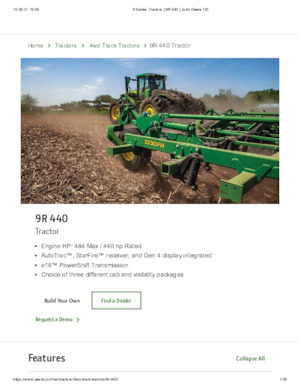 Tracteurs 4WD John Deere 9R 440