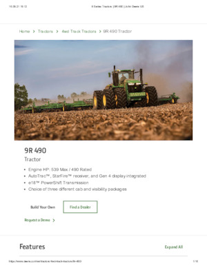 Tracteurs 4WD John Deere 9R 490