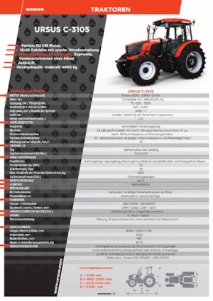 Tracteurs 4WD Ursus C-3105