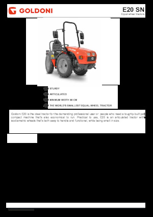Tracteurs 4WD Goldoni E 20 SN 