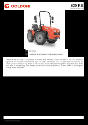 Tracteurs 4WD Goldoni E 30 RS 