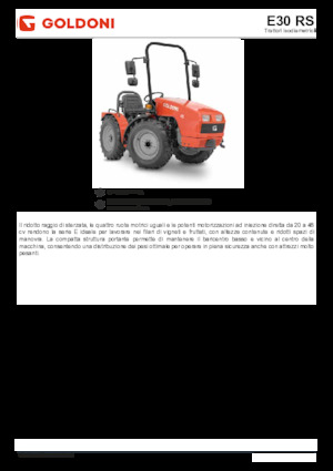 Tracteurs 4WD Goldoni E 30 RS 