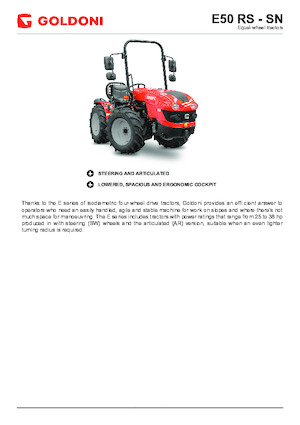 Tracteurs 4WD Goldoni E 50 RS 