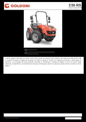 Tracteurs 4WD Goldoni E 50 RS 