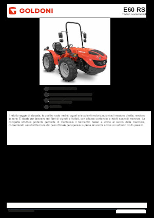 Tracteurs 4WD Goldoni E 60 RS 