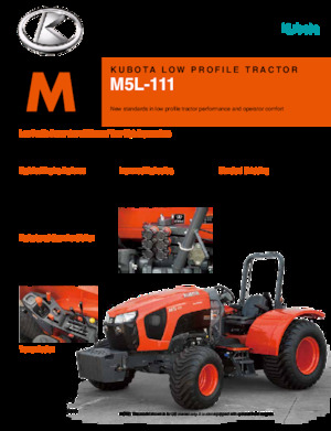 Tracteurs 4WD Kubota M5L-111