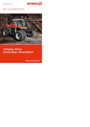 Tracteurs 4WD Reform Werke Metrac H 75 pro