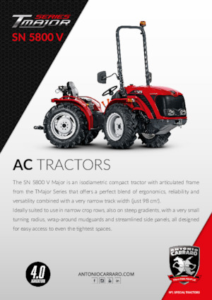 Tracteurs 4WD Carraro SN 5800 V major