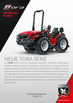 Tracteurs 4WD Carraro SN 6800 V Tora