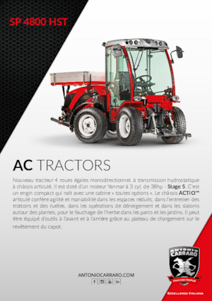 Tracteurs 4WD Carraro SP 4800