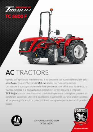 Tracteurs 4WD Carraro TC 5800 F major