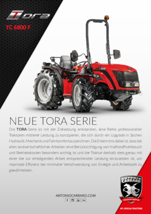 Tracteurs 4WD Carraro TC 6800 F Tora