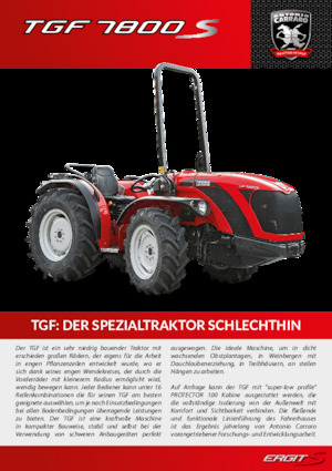 Tracteurs 4WD Carraro TGF 7800 S