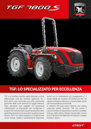 Tracteurs 4WD Carraro TGF 7800 S