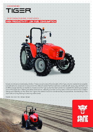 Tracteurs 4WD SAME Tiger 80.4+