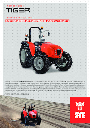 Tracteurs 4WD SAME Tiger 80.4+