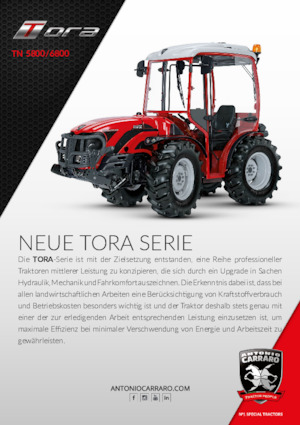 Tracteurs 4WD Carraro TN 5800 Tora