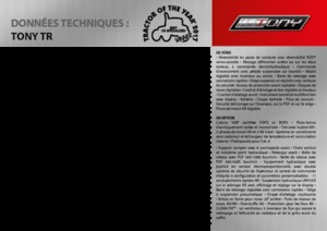 Tracteurs 4WD Carraro Tony 9800 TR