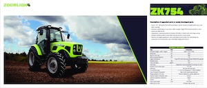 Tracteurs 4WD Zoomlion ZK754