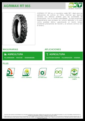 Pneus - agricole BKT AGRIMAX RT 955 270/95 R 36