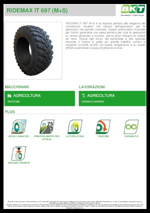 Pneus - agricole BKT RIDEMAX IT 697 M+S 600/70 R30