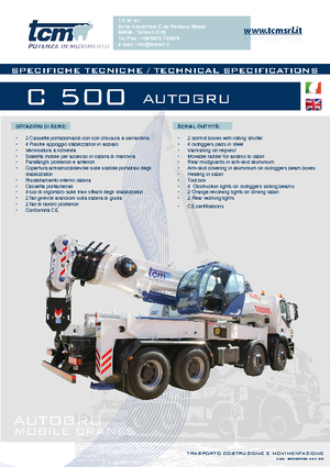 Grues tous-terrains tcm C 500  (6x4x4)