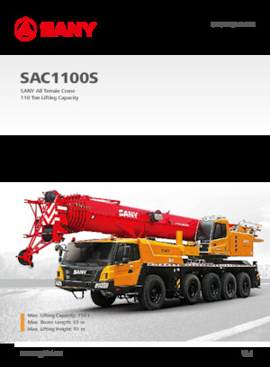 Grues tous-terrains Sany SAC1100S