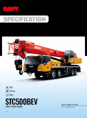 Grues tous-terrains Sany STC500BEV