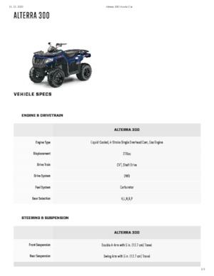 Véhicules tout-terrain et Quads Artic Cat ALTERRA 300