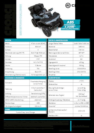 Véhicules tout-terrain et Quads CFMOTO CFORCE 850 Touring