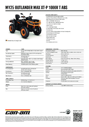 Véhicules tout-terrain et Quads can-am OUTLANDER MAX XT-P 1000R T ABS