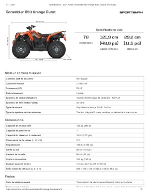 Véhicules tout-terrain et Quads Polaris Scrambler 850