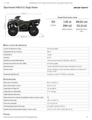 Véhicules tout-terrain et Quads Polaris Sportsman 450 H.O.