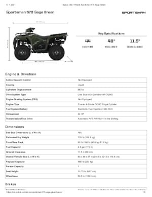 Véhicules tout-terrain et Quads Polaris Sportsman 570