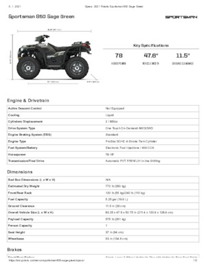 Véhicules tout-terrain et Quads Polaris Sportsman 850