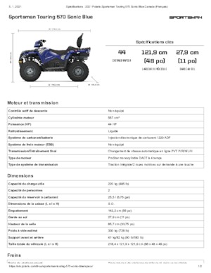 Véhicules tout-terrain et Quads Polaris Sportsman touring 570