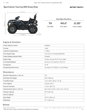 Véhicules tout-terrain et Quads Polaris Sportsman touring 850 