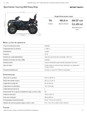 Véhicules tout-terrain et Quads Polaris Sportsman touring 850 