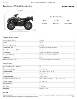 Véhicules tout-terrain et Quads Polaris Sportsman XP 1000