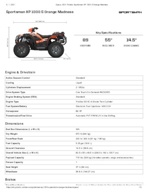 Véhicules tout-terrain et Quads Polaris Sportsman XP 1000 S