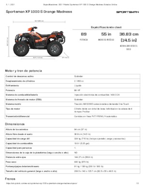 Véhicules tout-terrain et Quads Polaris Sportsman XP 1000 S