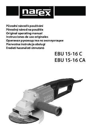 Meuleuses d'angle Narex EBU 15-16 C