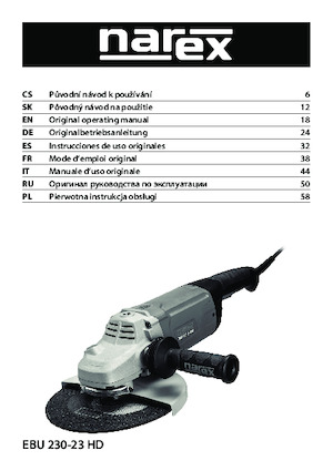 Meuleuses d'angle Narex EBU 230-23 HD