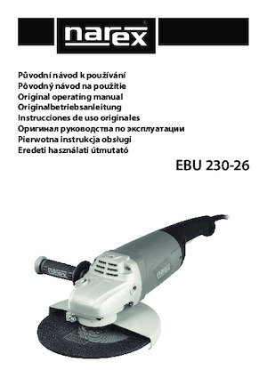 Meuleuses d'angle Narex EBU 230-26