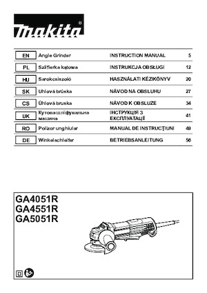 Meuleuses d'angle Makita GA5051R 