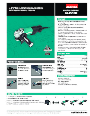 Meuleuses d'angle Makita GA4553R 