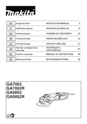 Meuleuses d'angle Makita GA9062 