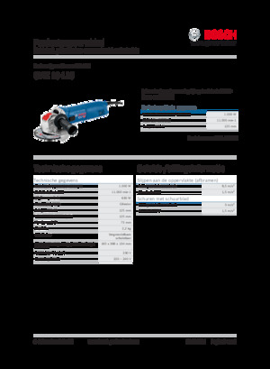 Meuleuses d'angle Bosch GWX 10-125